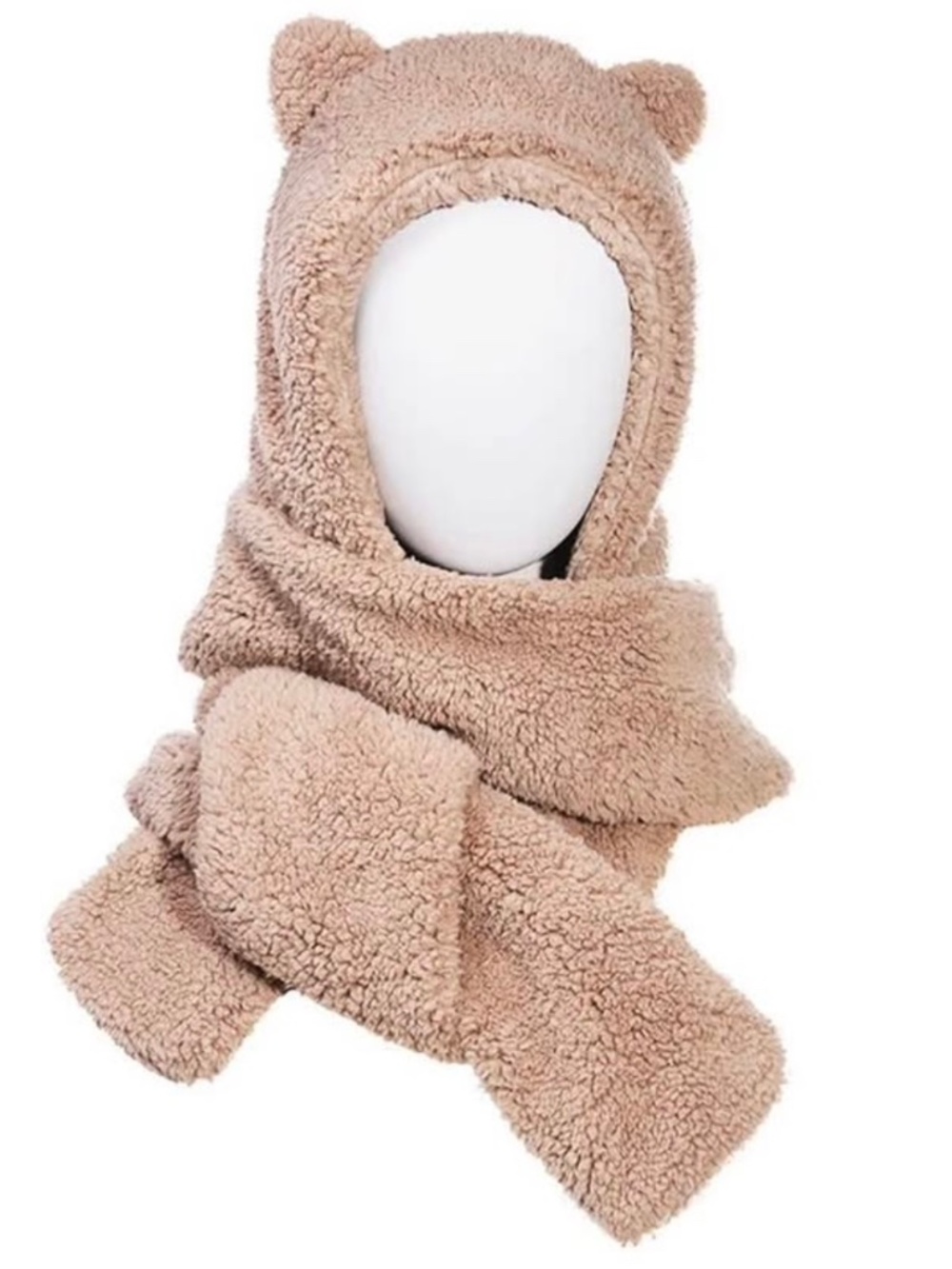 Fluffy bear scarf
